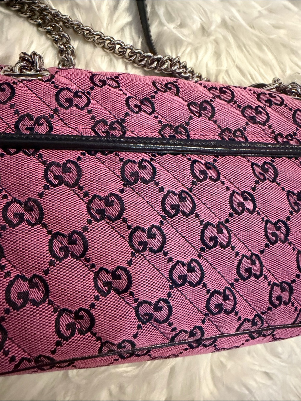 Gucci GG Marmont Floral Embroidery Quilted Shoulder Bag Limited Edition - Picture 7 of 16